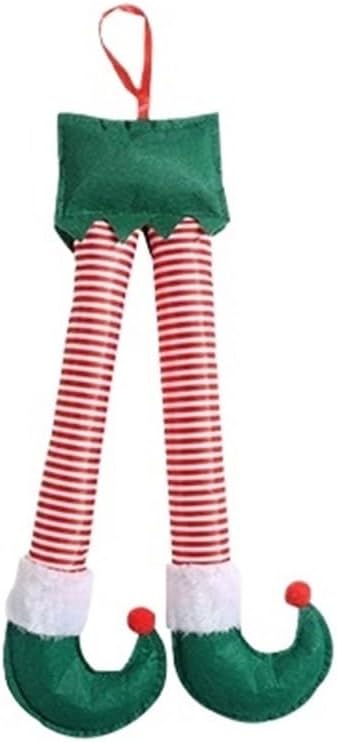 Elfo navideño con patas de Papá Noel, accesorios for el coche, decoración navideña for el hogar, colgantes for el árbol de Navidad, adornos, regalos, regalo de Año Nuevo, regalo de Navidad(Green)