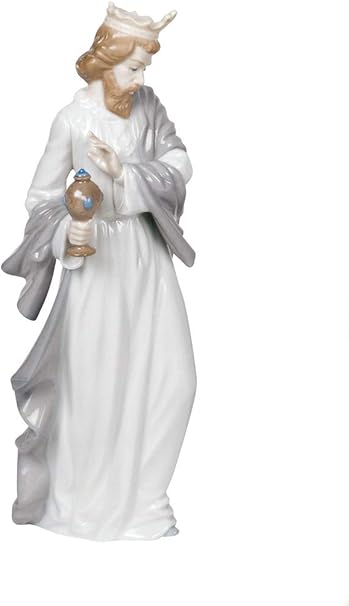 NAO Figura Rey Gaspar con Copa. Los Reyes Magos de Porcelana