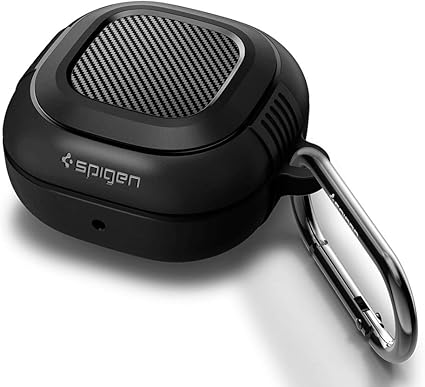 Spigen Funda Rugged Armor Compatible con Samsung Galaxy Buds Pro/Buds 2 Pro/Buds 2 / Buds Live - Negro Mate