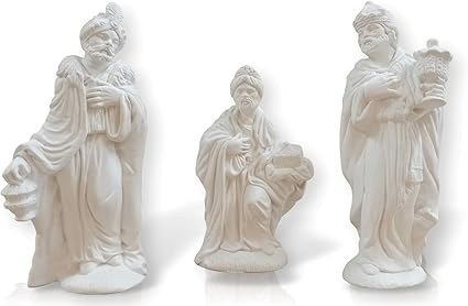 FUNNY CUP Figuras escayola Reyes Magos de Oriente. 23 cm. de Alto aproximádamente máximo. Conjunto de Modelos.