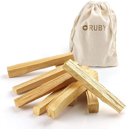 RUBY - Palo Santo Incienso Natural XL-50 Gramos 5-7 pcs Madera Sagrada 100% Natural de Perú para alejar Las Energías negativas y atraer Las Vibras Positivas(50gr)