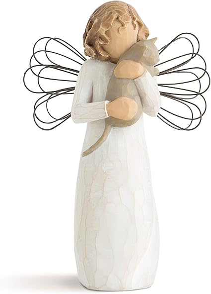 Willow Tree Figura de ángel con Gatito, Home & Navidad Deco, Enesco