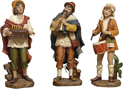 Set 3 Figuras músicos Belén 15 cm de resina by paben
