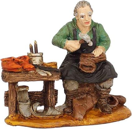 Acan Tradineur - Figura Zapatero para Portal de Belén 7 x 7.5 x 4 cm