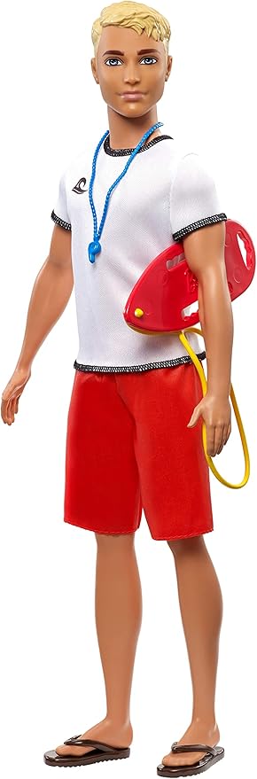 Barbie Muñeco Ken Socorrista con Accesorios (Mattel FXP04)