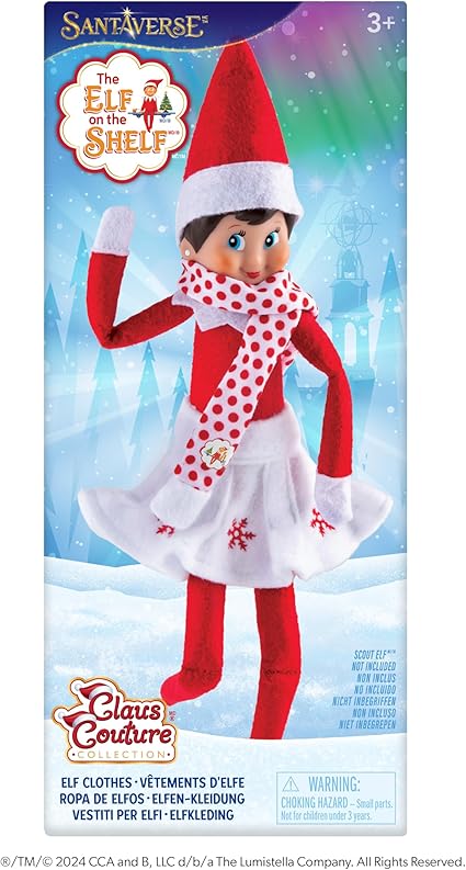 Elf On The Shelf Muñeco Bufanda y Falda de Copo de Nieve