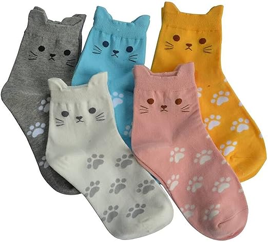 Jeasona Calcetines Mujer Algodon Divertidos con Dibujos Originales Navidad Mujer Linda Animal Regalos para Mujeres Multipack