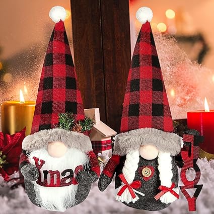Hefaqewi Figura de gnomo de Navidad, Papá Noel sueco, decoración navideña, tomate sueco escandinavo, Papá Noel gnome, decoración nórdica de Navidad (E)