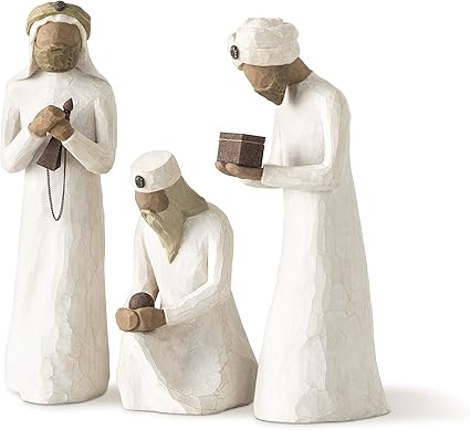 Willow Tree Figura de Reyes Magos: Melchor, Gaspar y Baltasar, Home Deco, Enesco