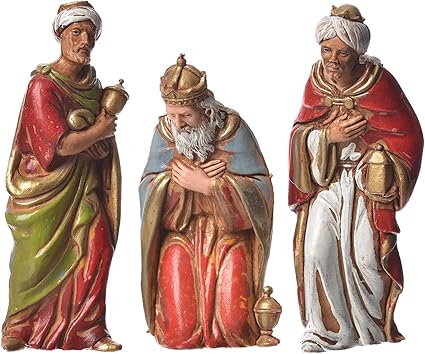 Holyart Reyes Magos, 3 pdz, para belén de Moranduzzo con estatuas de 8 cm