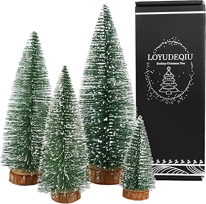 Mini árbol de Navidad, pequeño árbol de Navidad, Árbol de Navidad Artificial, Mini Árbol Navidad, Navidad Micro Paisaje,Mini Árbol De Nieve Ideal para Decoración de Navidad 10/15/20/25 cm