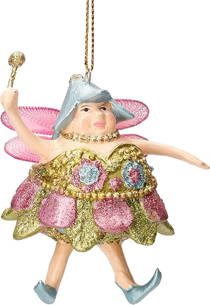 Mini elfo hada gruesa colgante decorativo 8 cm de altura decoración Pascua Adviento Navidad decoración (verde claro y rosa)