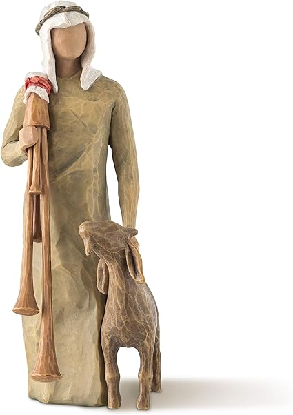 Willow Tree Figura de pastorcito y Oveja de Belén, Navidad Deco, Enesco