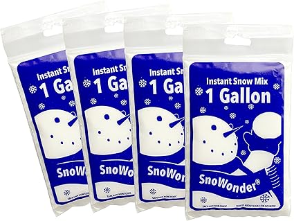 SnoWonder Nieve instantánea Artificial, Mezcla Hace litros de Nieve