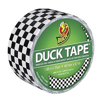 Shurtech Cinta Adhesiva quot;Duck de 4,7 cm x 9 m, con decoración de damero, Multicolor