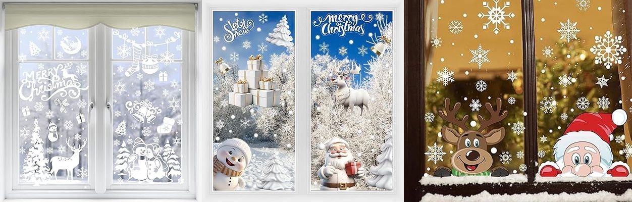 Los 3 mejores diseños de pegatinas navideñas para ventanas en España 2024: ¡Adorna tu hogar!