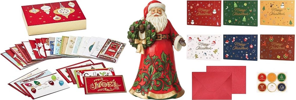Los 3 mejores Papás Noel con corona de acebo de 2024: calidad y precio en España.
